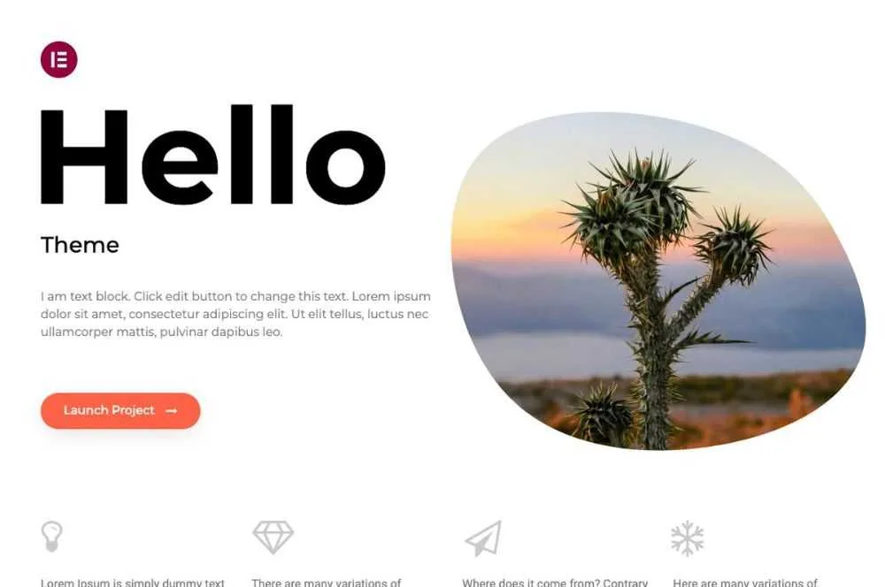 Plantilla Hello Theme de WordPress — Digitalvar
